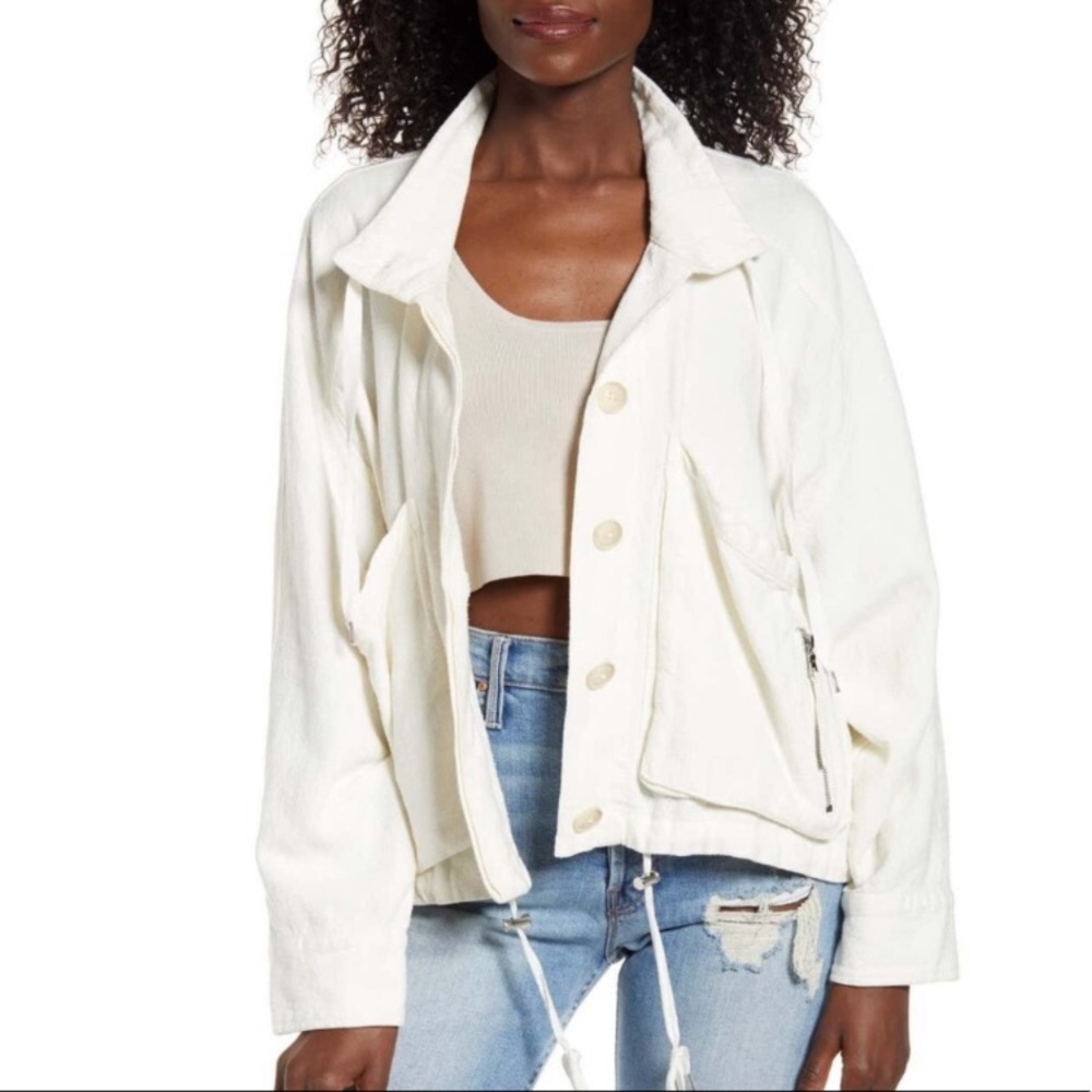 BlankNYC Linen Blend Utility Jacket XS